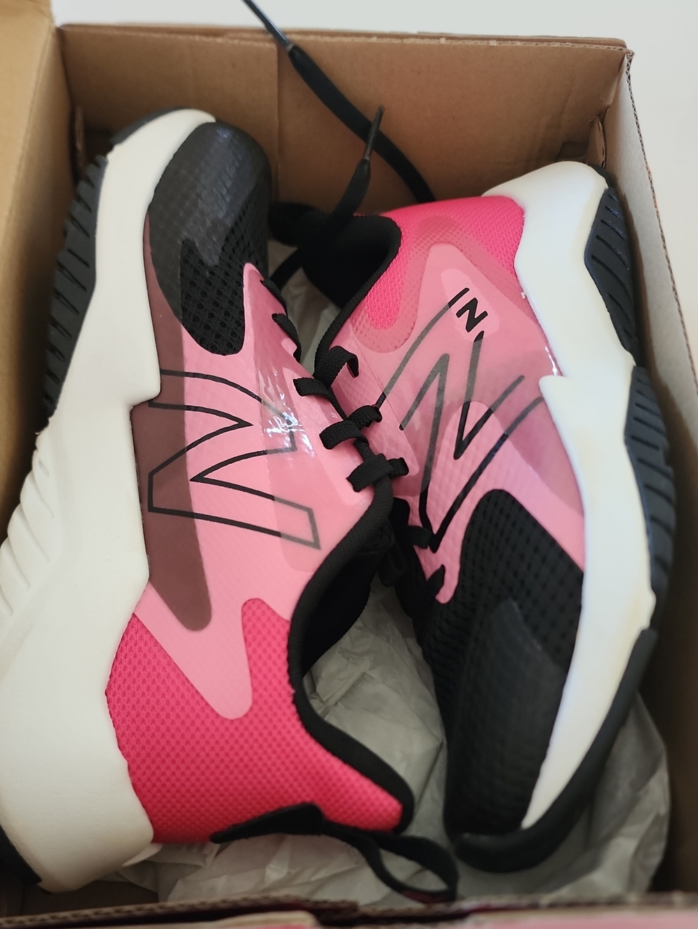 New Balance Kids Pink and Black Sneakers